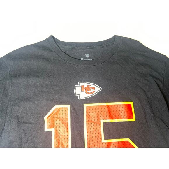 Kansas City Chiefs Patrick Mahomes T-Shirt Size Medium Black 15 SS Fanatics Tee - Picture 2 of 11